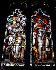 Detail of East Window by Sir Edward Burne Jones, Youlgreave Church, Derbyshire