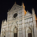 Firenze - The stunning facade of the Santa Croce Cathedral by night