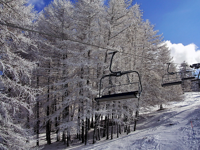 The winter has come - " flying benches" -