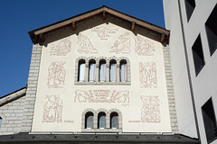 Andorra la Vella, Facade Prints of the Church of Sant Pere Màrtir