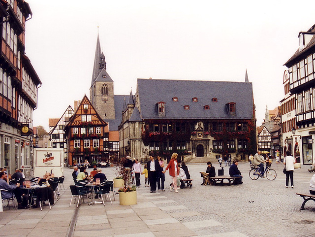Rathaus Quedlinburg im Oktober 2001
