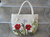 felt handbag - poppies