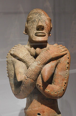 Detail of the Kneeling Female with Crossed Arms from Mali in the Metropolitan Museum of Art, February 2020