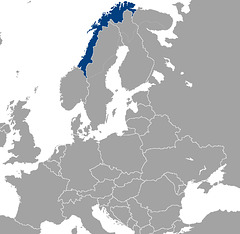 Settlement area of the Sami people in Norway