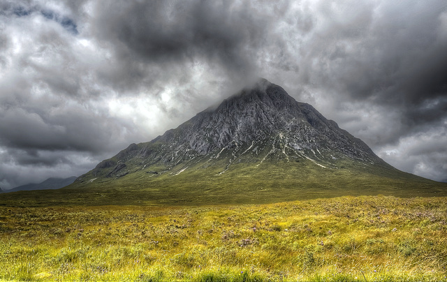 Buachaille Etive Mòr beneath a moody sky