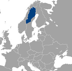 Settlement area of the Sami people in Sweden