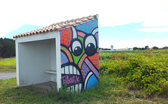 Abri de bus sur l'ile de Ré