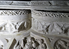 woodleigh church, devon, detail of the c16 easter sepulchre c,1527 (1)