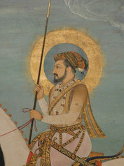 Detail of Shah Jahan on Horseback in the Metropolitan Museum of Art, August 2019