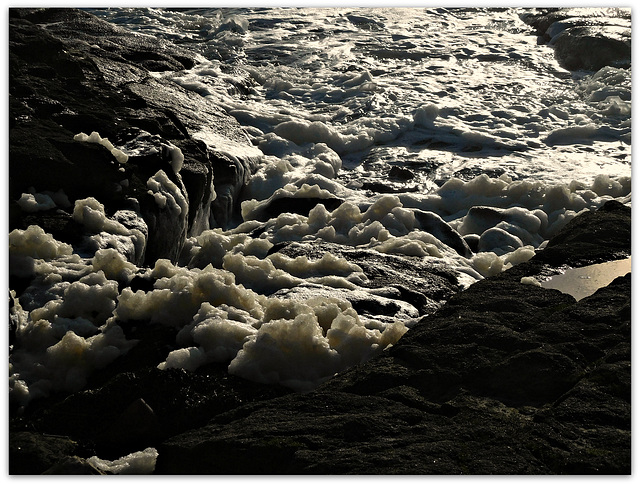 il neige à la mer