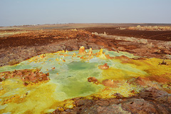 Ethiopia, Danakil Depression, Landscape of the Crater of Dallol Volcano