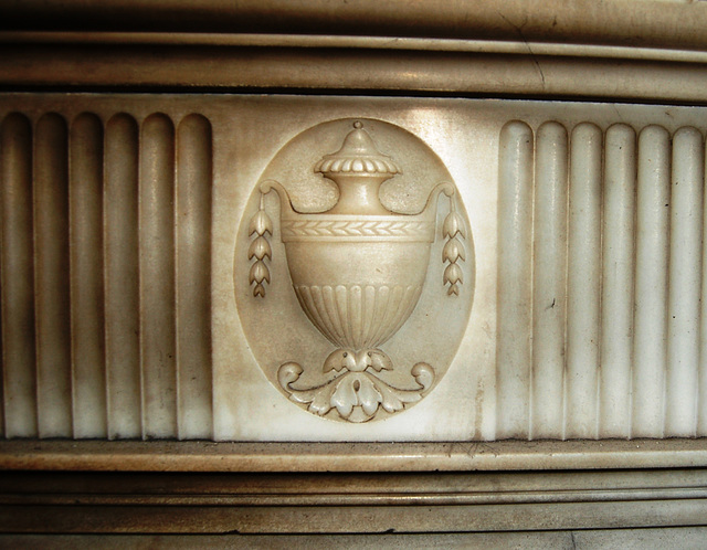 Detail of Chimneypiece, Staircase Hall, The Mansion, Church Street, Ashbourne, Derbyshire