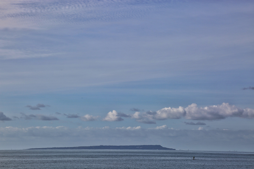 Portland and paddle boarder