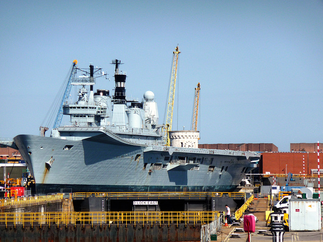 HFF from Portsmouth Harbour & one of the old aircraft carriers