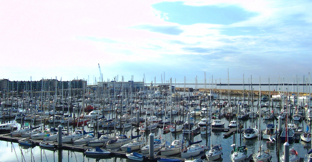 NL - Ijmuiden - Marina, seen from our hotel