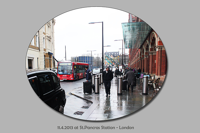 Outside St Pancras Station - London - 11.4.2013