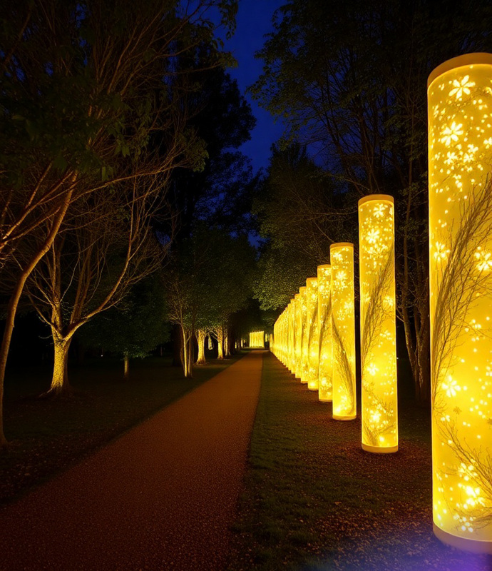 A la manière de l'odyssée lumineuse , au thabor de Rennes (35) , avec l'IA .