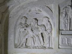 woodleigh church, devon, detail of the c16 easter sepulchre c,1527 (4)