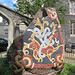 copy of jellinge stone at danish church, st katherine's regents park, london