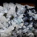 Quartz , fluorite bleue et Hubnérite noire , Pérou