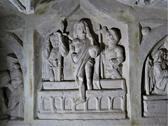 woodleigh church, devon, detail of the c16 easter sepulchre c,1527 (2)