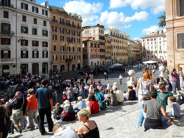 Sonntags auf der Scalinata di Trinità dei Monti - Spanische Treppe  (© Buelipix)