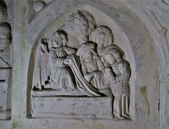 woodleigh church, devon, detail of the c16 easter sepulchre c,1527 (3)