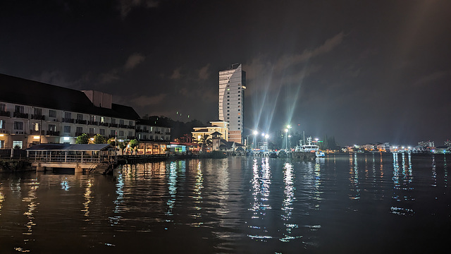 Reflets et rayons de lampadaires