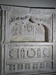 woodleigh church, devon, detail of the c16 easter sepulchre c,1527 (1)