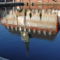 Verwässertes Altes Rathaus von Emden Verwässertes Altes Rathaus von Emden