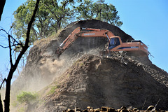 Roadside excavation