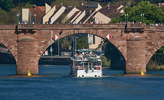 Heidelberg Neckar-Alte Brücke - Schiff Merian