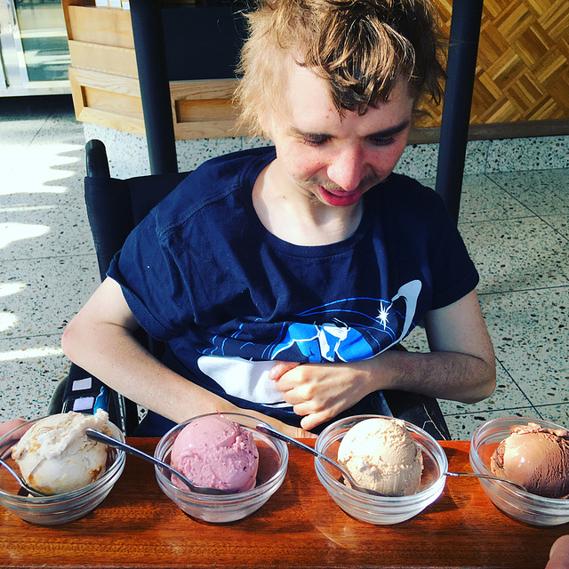 A flight of ice creams