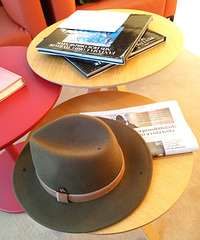 My new hat with a few rain drops My new hat with a few rain drops