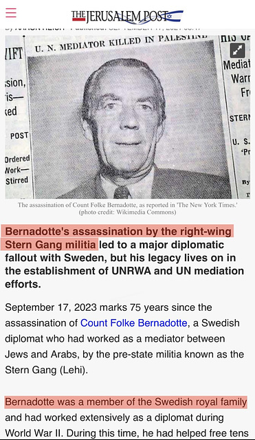 IL-Folke Bernadotte Jerusalem Post