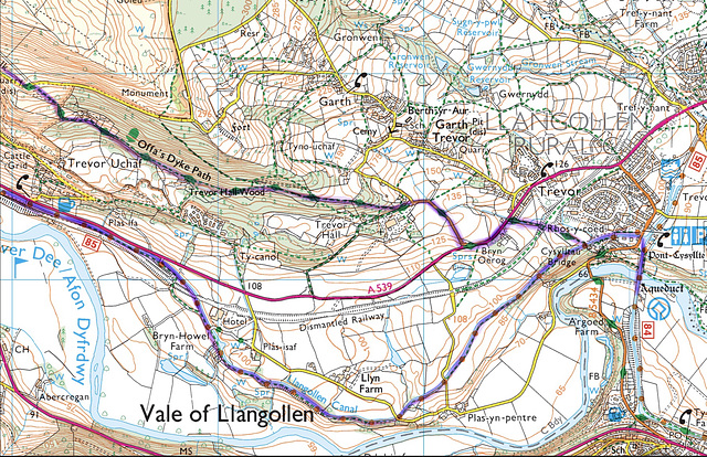 A 12m circular walk in February 1990, from Llangollen [2]