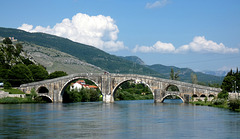 Trebinje- Trebisnjica River and Arslanagic Bridge