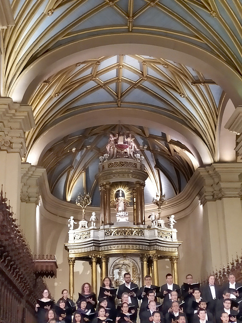 Rehearsal for Mozart´s Requiem in Lima's Cathedral