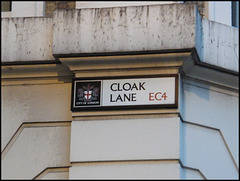 Cloak Lane street sign