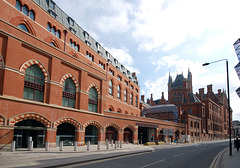 Midland Road Entrance to Saint Pancras Station, Euston Road, London