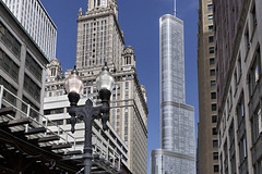 Looking Up – Viewed from North Wabash Avenue near Randolph Street, Chicago, Illinois, United States