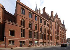 Midland Road Facade of Saint Pancras Chambers, Euston Road, London