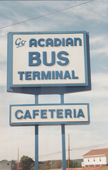 Acadian Lines sign at Antigonish, Nova Scotia - 7 Sep 1992 (174-08)