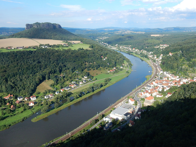 157 Blick vom Königstein zum Lilienstein