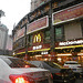 A chinese, raining, McDonald's