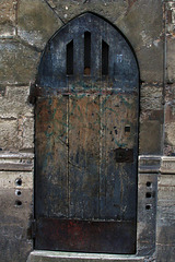 Porte médiévale - Eglise Saint-Séverin - Paris .