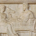 Detail of a Relief Depicting a Funeral Feast in the Palazzo Altemps, June 2012