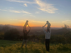 Acrobatics at sunset. Acrobatics at sunset.