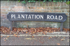 Plantation Road sign