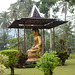 Indonesia, Java, Buddha Statue in the Park of Borobudur